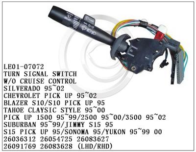 Turn Signal Switch W/O Cruise Control LE01-07072