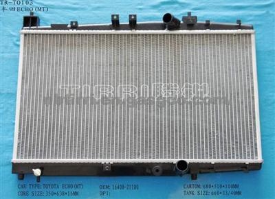 Toyota ECHO Brazed Radiator 16400-21100