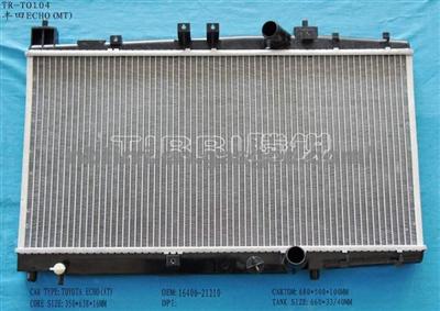 Toyota ECHO Brazed Radiator 16400-21210