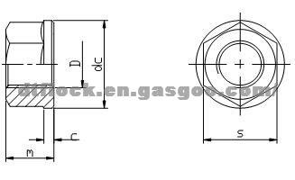 DTFLOCK Hexagon Collar Self-Locking Nuts DTF-CO