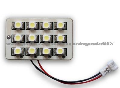 Led car reading light or dome bulb with PCB-12SMD-3528-1chip