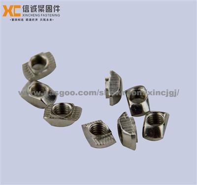 T Slotted Nut with Zinc or Chrominum Plated Steel