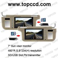 7-inch sun visor monitor with IR ,FM,SD/USB slot