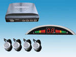 Crescent shape LED parking sensor with speech