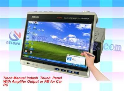 7inch Manual Indash Touch Panel with Amplifier Output for Car PC