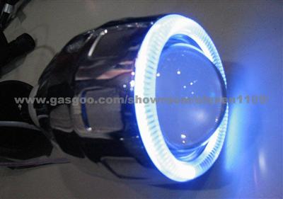 Mini HID Bi-Xenon Projector Blue And White Angel Eyes