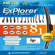 METO Frameless Windshield wipers WB-610 multi-funtional wiper blade