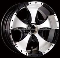 Trailer Wheel 5LUG-14X6 5-114.3 0mm BLACK/MACHINE