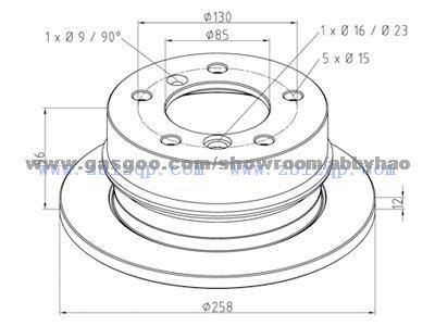 Truck Brake Disc 9014230412_9014230612_9014230812