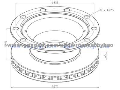 Truck Brake Disc 0308834130_0308834100