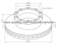 Truck Brake Disc for MAN 81508030041