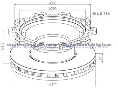 Truck Brake Disc 0308834040