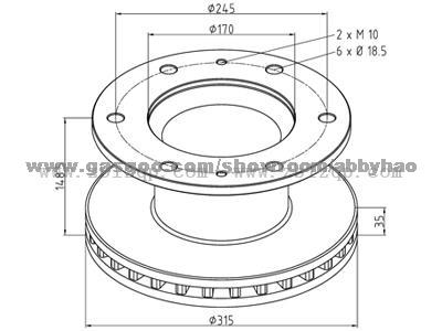 Truck Brake Disc 080161600