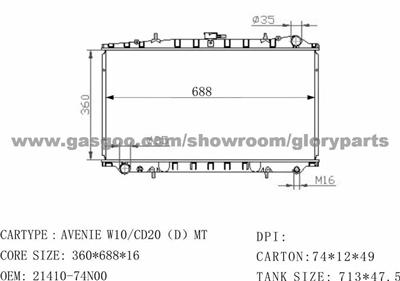 Nissan Radiator 21410-74N00