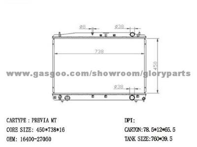 Toyota Radiator 1640027050