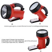 LED Spotlight With one AC/DC adaptor & cigarette lighter