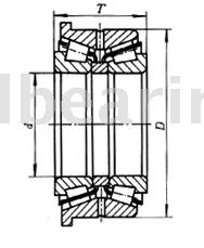 Double-row tapered roller bearings with flanged outer rings