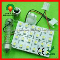 LED Car Ceiling Bulb 24 leds(SMD3528, 6lumens/LED) With CE RoHS