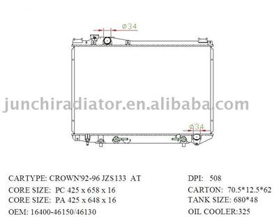 radiator for toyota crown