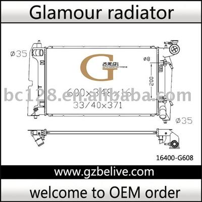 Radiator Auto -TOYOTA Landcruiser FZJ100 HDJ101 AT 16400-661210