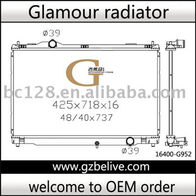 Radiator Auto -TOYOTA Crown 2.5 GRS182 AT 16400-31360