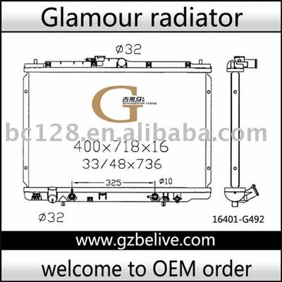 Radiator Auto -HONDA Accord/Inspire,Tcura TL3.2LAT 19010-P8B-J51