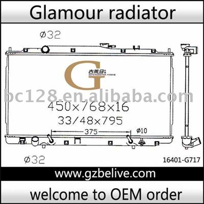 high quality Radiator for 19010-P8F-J51