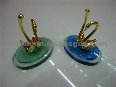 YY021 Alloy Swan Crystal Car Perfume