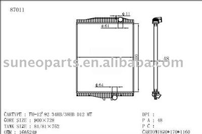 VOLVO FH12 RADIATOR 1665249