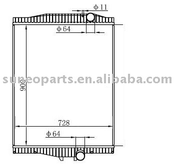VOLVO FH-12 39;92 34HB38HB D12 MT Radiator 1665249