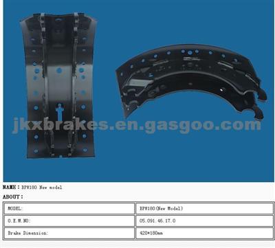 Steel Brake Shoes For BPW180 New Design
