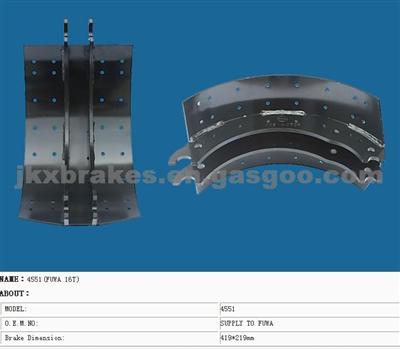 4551FUWA 16 Ton Truck Steel Brake Shoes