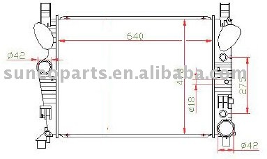 BENZ S280 S320 W220 39;99 Radiator 2205001403