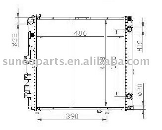 BENZ 126 260SEL'88-91 Radiator 1265004103