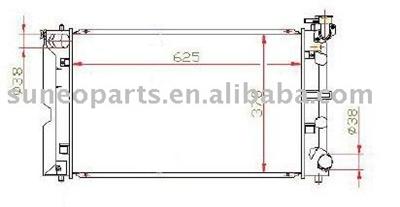 TOYOTA COROLLA CE120 2005 Radiator 16400-6A290