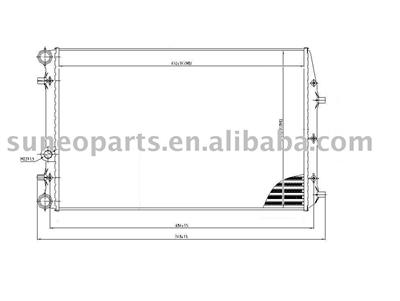 SEAT IBIZA 2002 Radiator 376 717-701(732962)