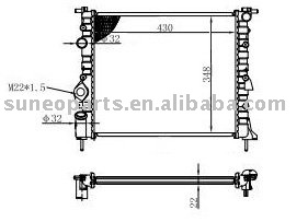 RENAULT CLIO Radiator 7700838134