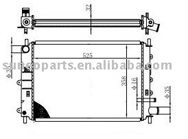 FORD ESCORT 1.4CFi 94-95 Radiator 6912233