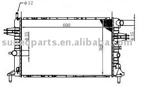 OPEL ASTRA G 2.2 TD 2172 Y22DTR 00 39 Radiator 1300407