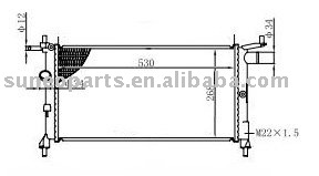 OPEL COMBO C12NZ Radiator 1300149