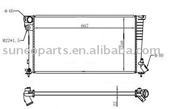 PEUGEOT 306 1.8D 98 39; Radiator 133057