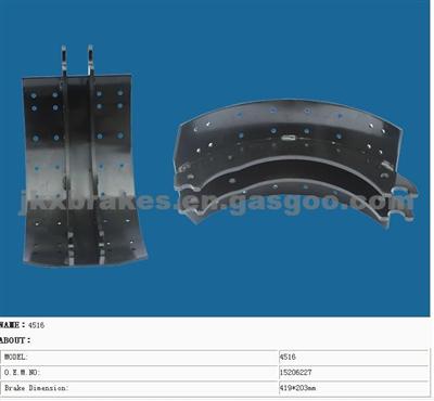 Truck Steel Brake Shoes 4516 With Brake Lining