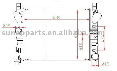 BENZ 124 300E CE SD 39;88-91 Radiator 2205000903