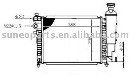 PEUGEOT 103(96-) 1.0i Radiator 1301.SQ