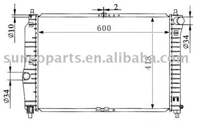 KALOS 39;02-1.2-1.4 AVEO 39;96 Radiator 96536525