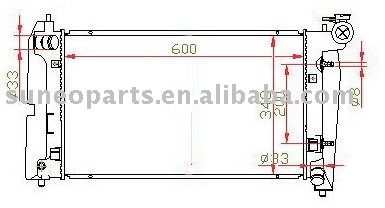 TOYOTA COROLLA ZZE12 Radiator 16400-21180