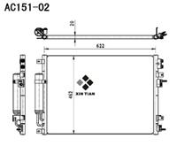 CHRYSLER A/C condenser(AC151-02)