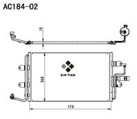 cooling system(AC184-02) parallel flow condenser        