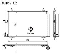 A/C condenser(AC162-02)