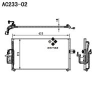 A/C condenser(AC233-02)